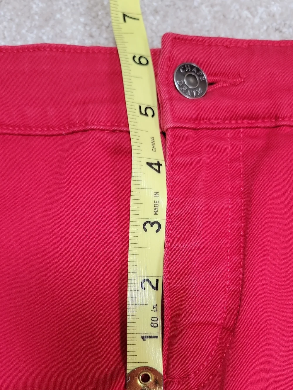 Chaps Red Women's 5 Pocket Denim Jean Shorts Pants Size 10 EUC